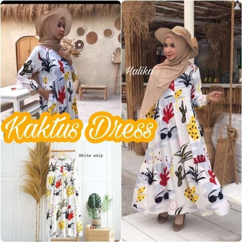 Product image Halika  - Kaktus Homey Dress Allsize White