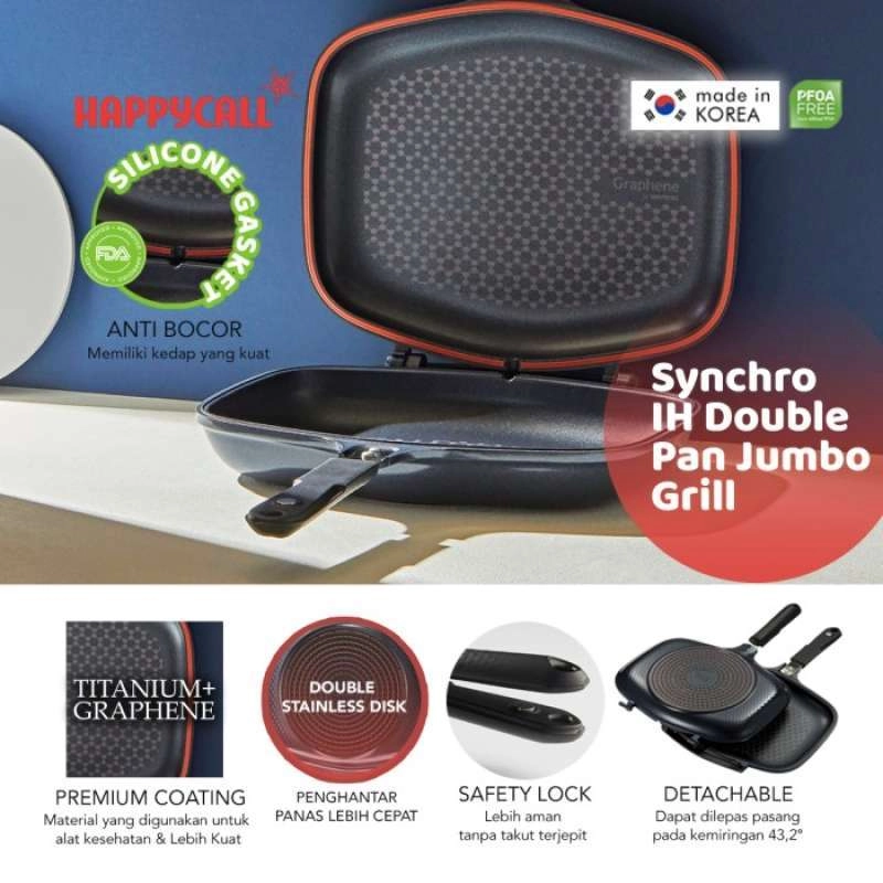 Product image HC SYNCHRO IH DOUBLE PAN JUMBO GRILL SHINE BLACK 3002-0127 all variant all variant
