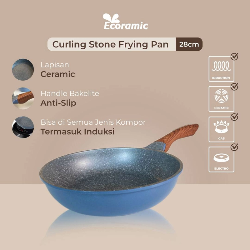 Product image ECORAMIC CURLING STONE 28CM FRY PAN all variant all variant