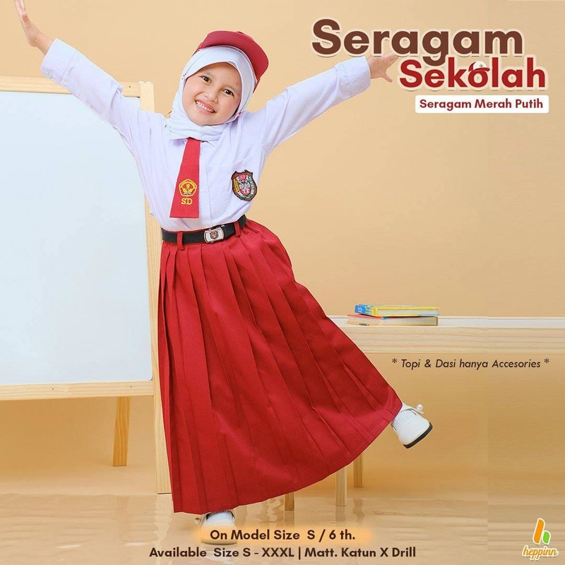 Product image Heppinn - Seragam Merah Putih Putri S Kemeja