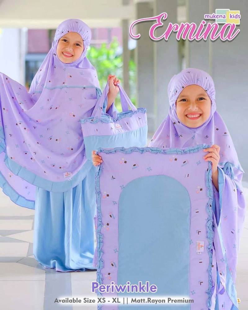 Product image Heppinn - MUKENA KIDS ERMINA XS PERIWINKLE