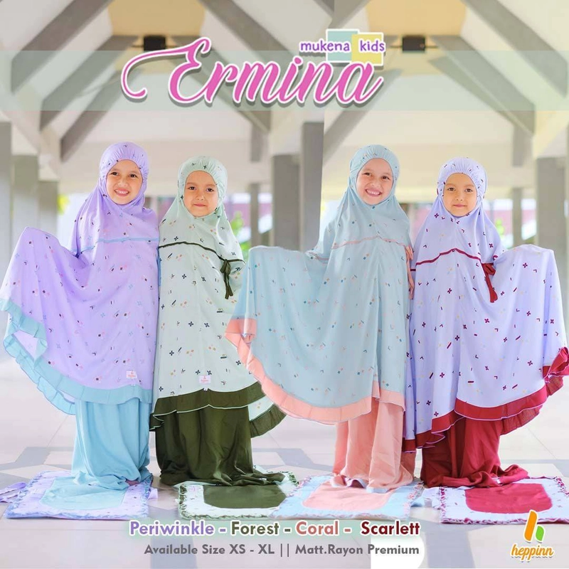 Product image Heppinn - MUKENA KIDS ERMINA XS CORAL