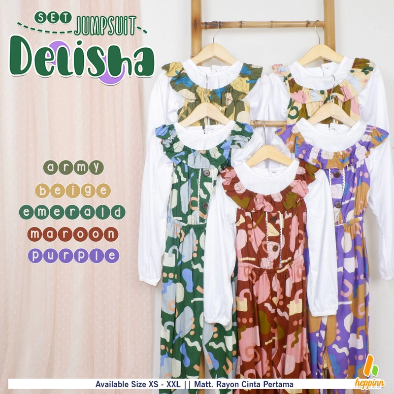 Product image Heppinn - Set Jumsuit Delisha L ARMY
