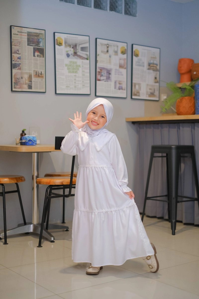 Product image Heppinn - Gamis White Series Shafa Kids XS White