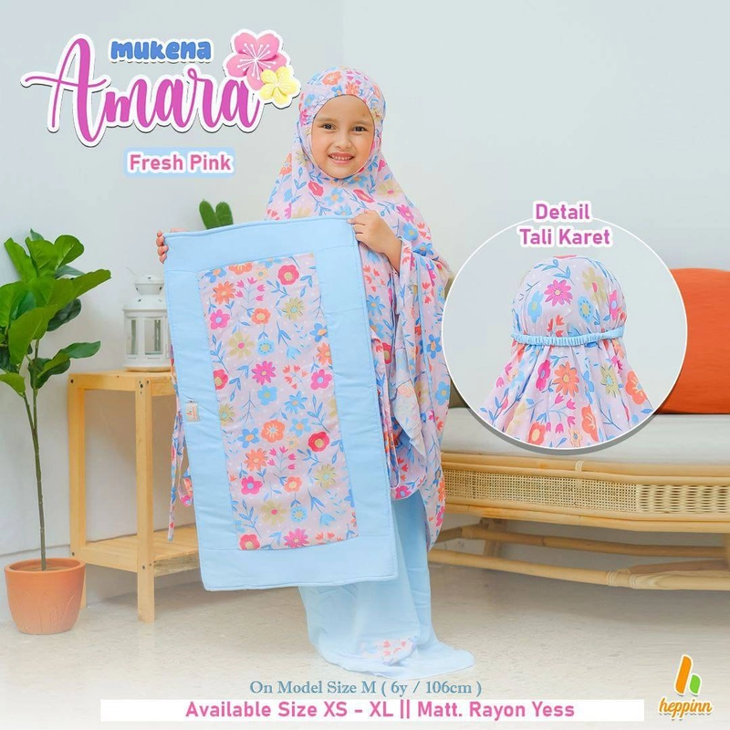 Product image Heppinn - Mukena Kids Amara XS Freshpink