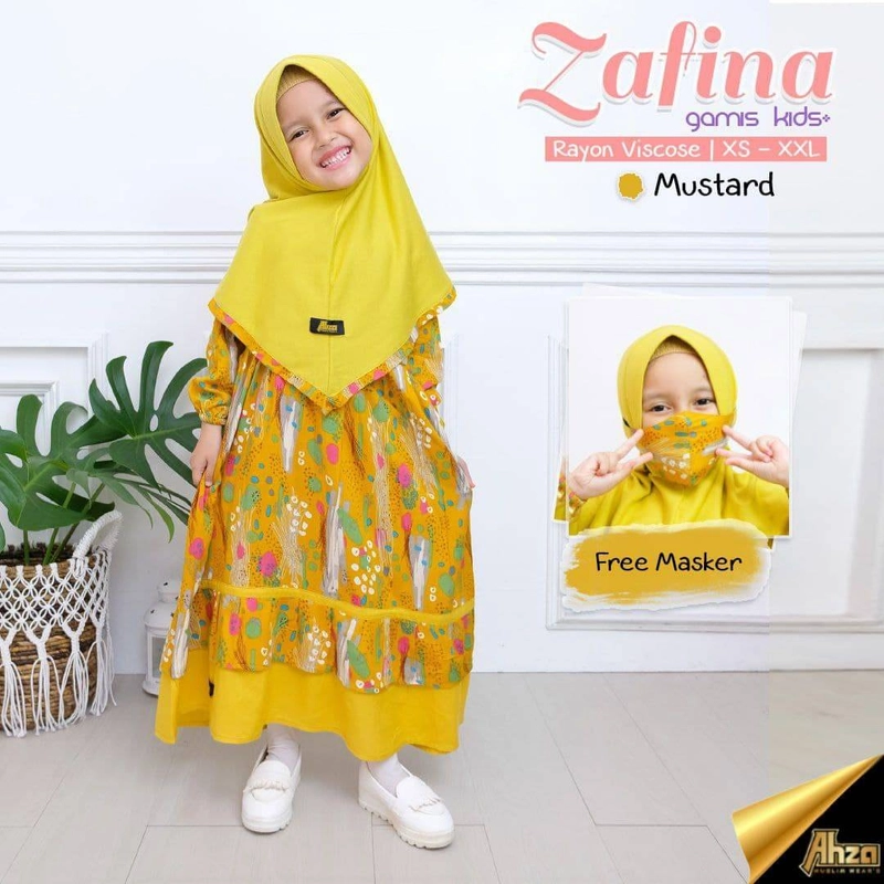 Product image Heppinn - Gamis Kids Zafina XS Mustard