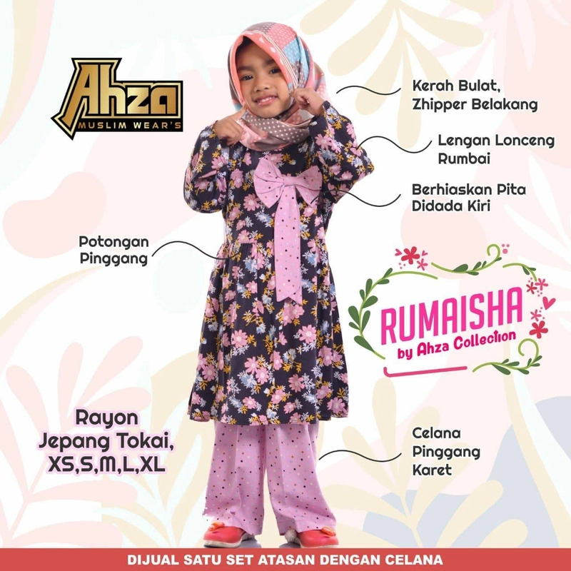 Product image Heppinn - Rumaisha Oneset Anak XS Bunga