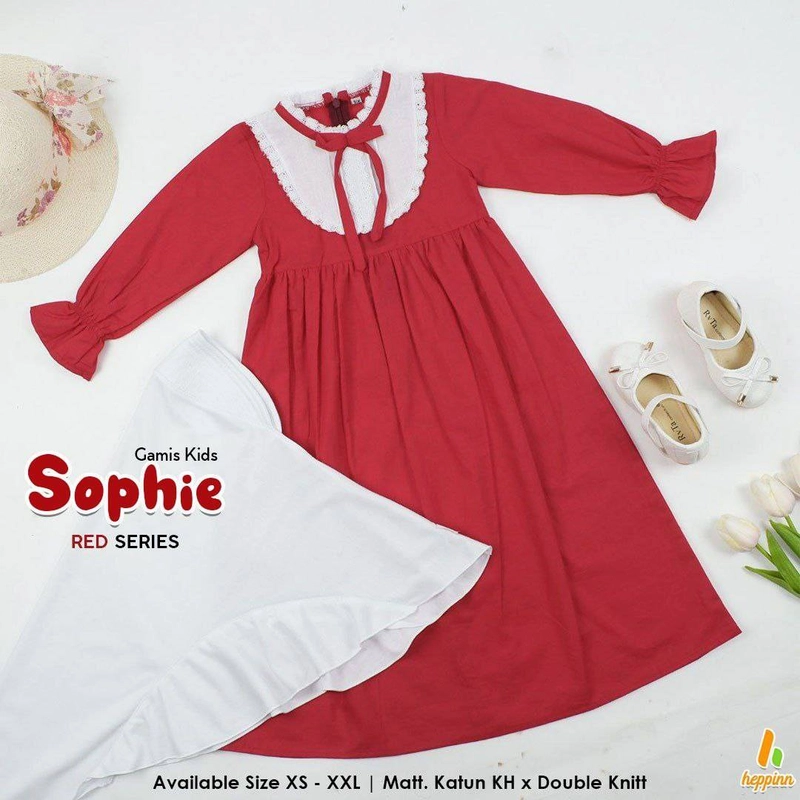 Product image Heppinn - Gamis Anak Red Series Sophie M Red