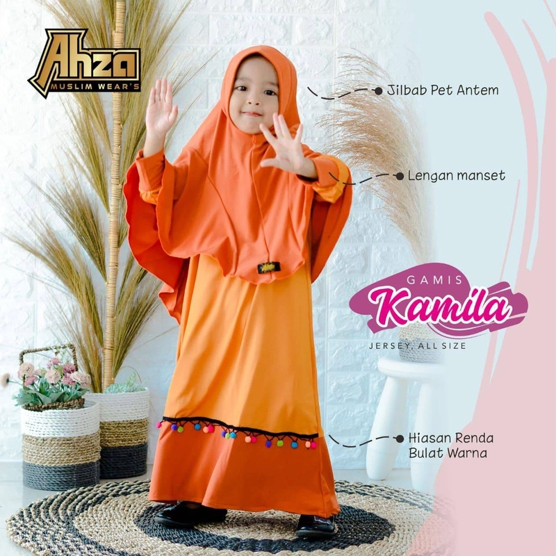 Product image Heppinn - Gamis Kamila XS Coklat