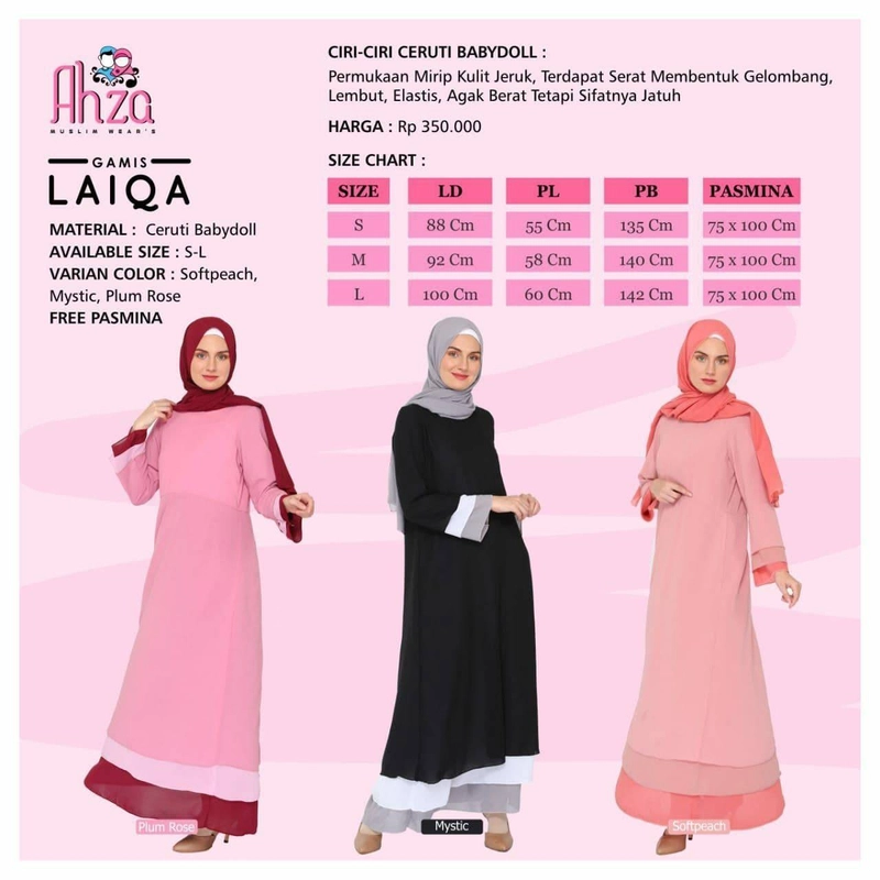 Product image Heppinn - Gamis Laiqa S Plum Rose