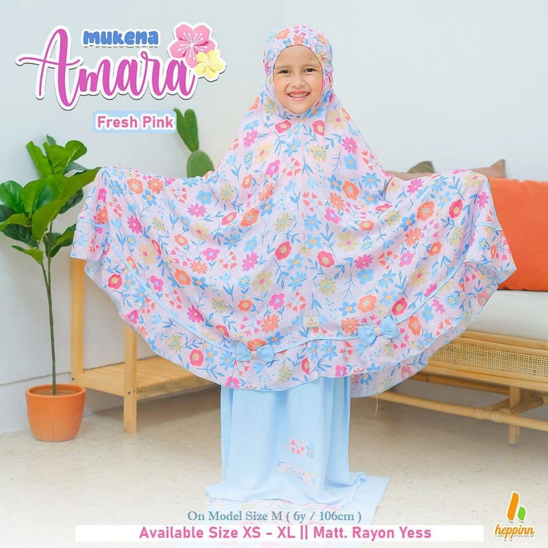 Product image Heppinn - Mukena Kids Amara XS Freshpink