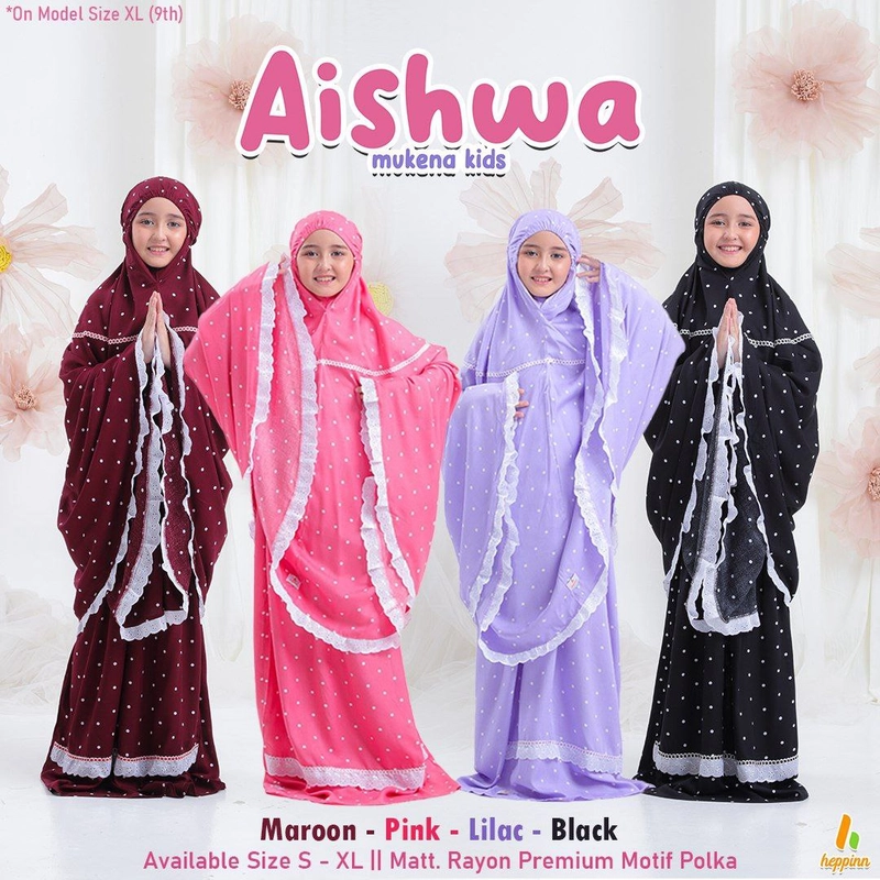 Product image Heppinn - Mukena Kids Aishwa M Lilac