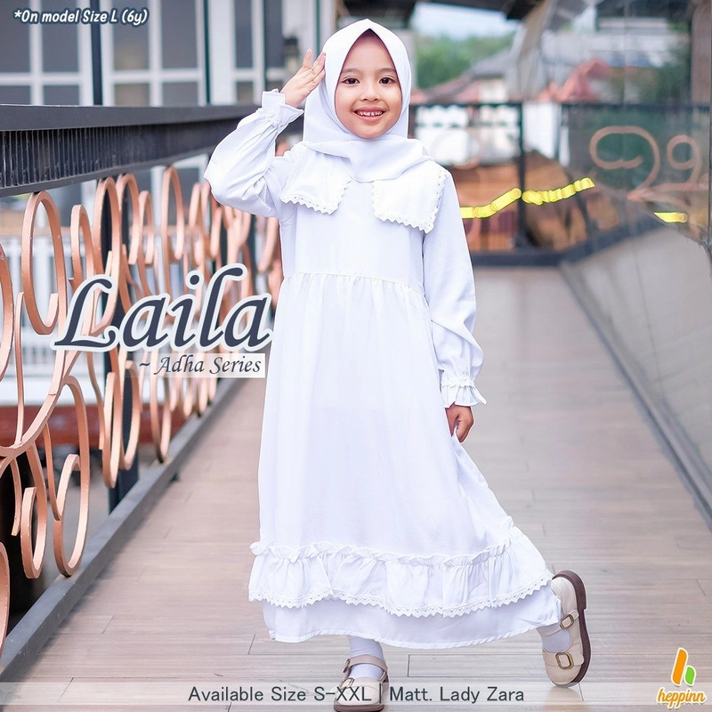 Product image Heppinn - ADHA SERIES GAMIS KIDS LAILA S Putih