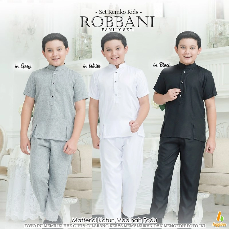 Product image Heppinn - FAMILY SET ROBBANI - SET KEMKO KIDS S WHITE