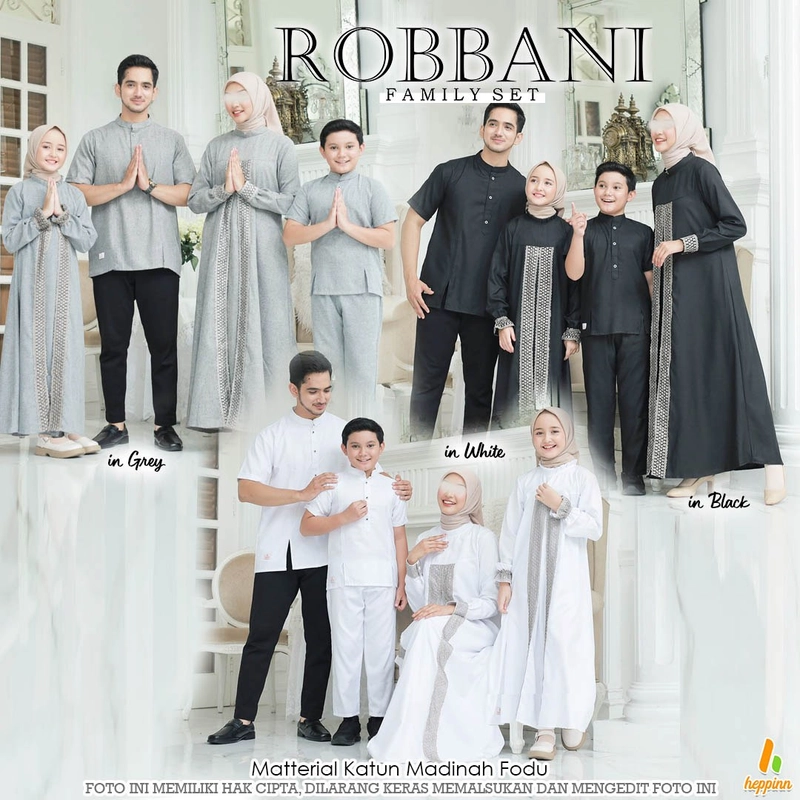 Product image Heppinn - FAMILY SET ROBBANI - GAMIS KIDS M WHITE