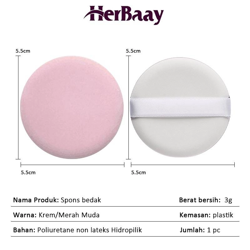 Product image HerBaay Single Powder Puff / Spons Make Up - Pink
