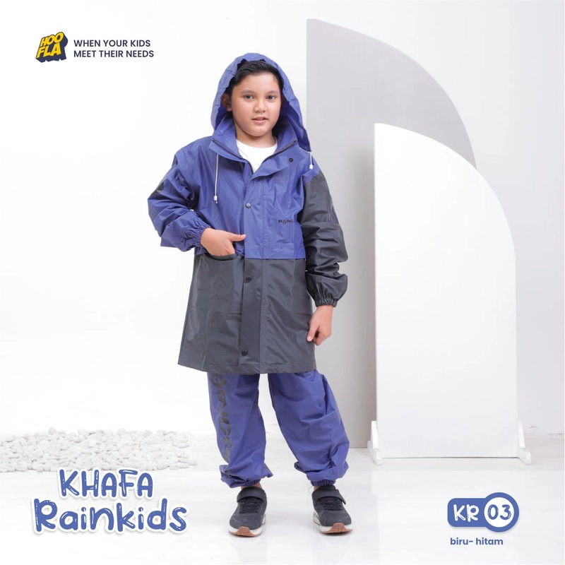 Product image Hoofla Official - Khafa Rainkids S (KR 03) Biru-Hitam