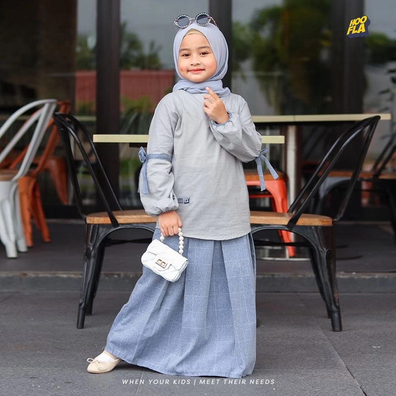 Product image Hoofla Official - Naura Set Blouse S (NSB 01) Abu-Navy