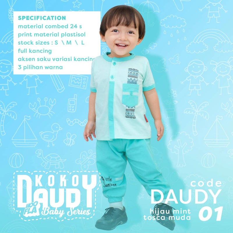 Product image Hoofla - Setelan Koko Anak Daudy S Hijau Mint