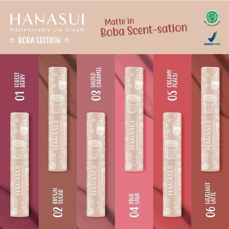 Product image Siska Beauty - Hanasui Lipcream Boba Edition 4gr Pink Lava 04