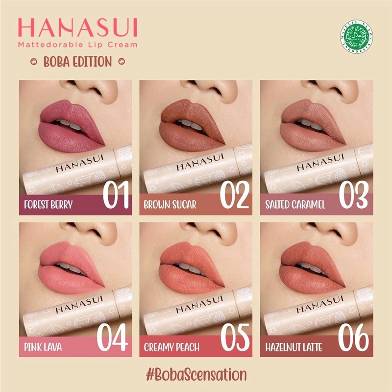 Product image Siska Beauty - Hanasui Lipcream Boba Edition 4gr Pink Lava 04