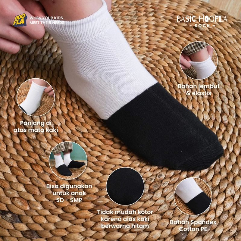Product image New Basic Hoofla Sock all variant Putih-Hitam
