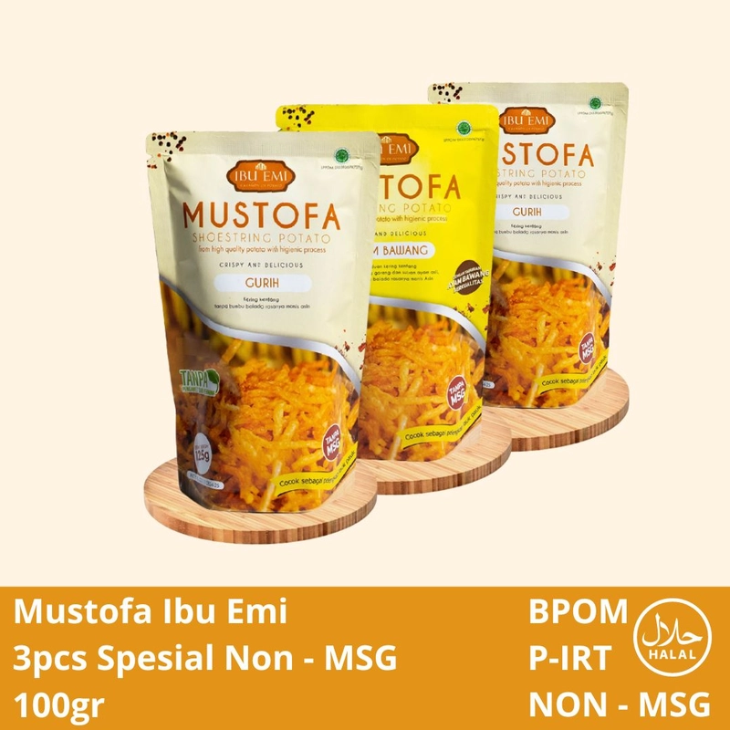 Product image Ibu Emi - Ibu Emi - Mustopa Ibu Emi Makanan Ringan Kentang Kering Mix 3pcs Non MSG 100gr Mix 3pcs