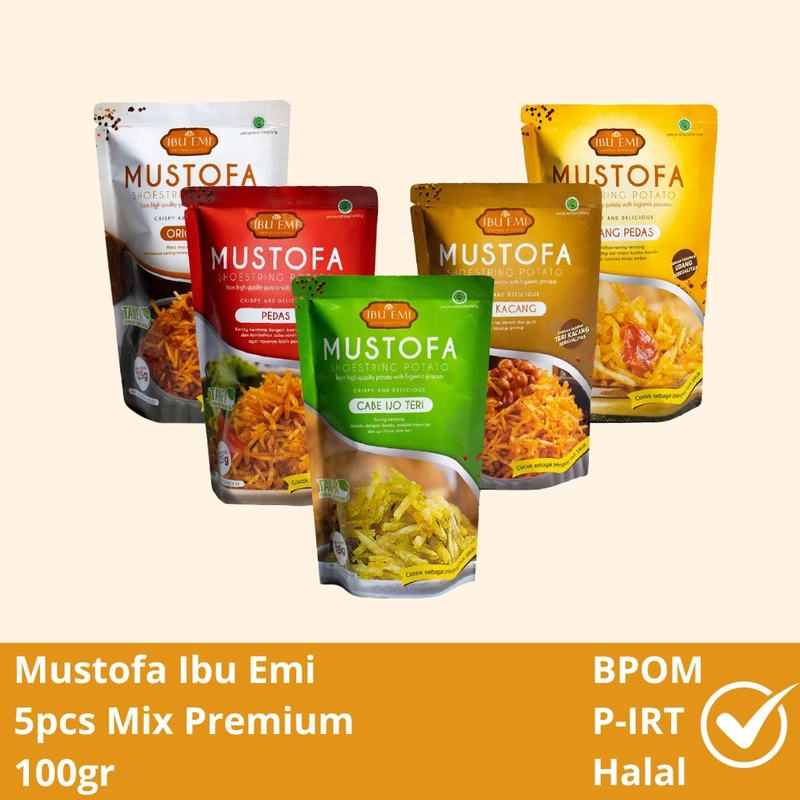 Product image Ibu Emi - Ibu Emi - Mustopa Ibu Emi Makanan Ringan Kentang Kering Mix 5pcs 100gr Mix 5 pcs