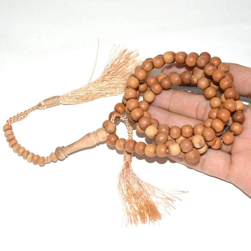 Product image Indahcraft - Tasbih Kayu Cendana Wangi 8 Mm 99 Butir Krem