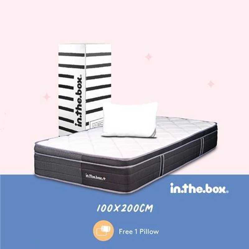 Product image Inthebox - Kasur Springbed Plus Free Bantal F388TP-PS2B-160NTR 90 x 200 cm Kasur Springbed