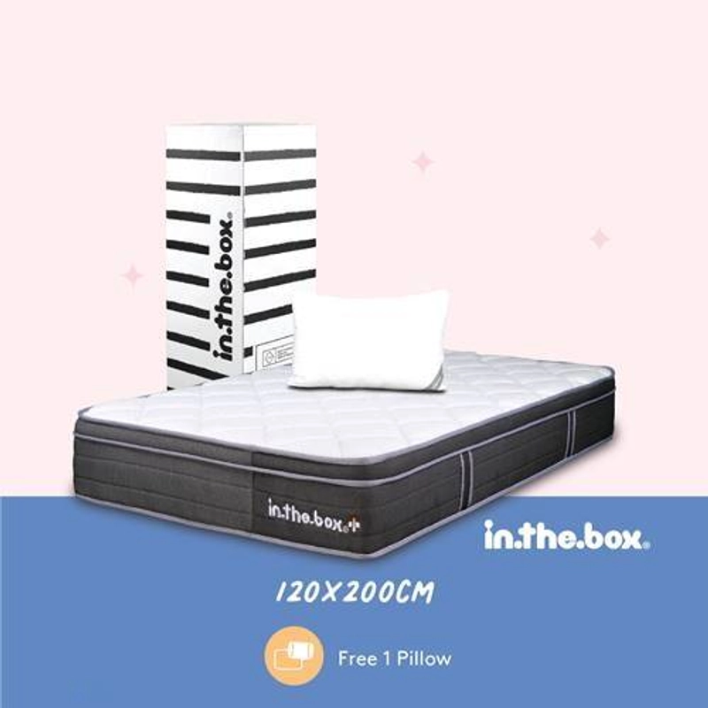 Product image Inthebox - Kasur Springbed Plus Free Bantal F388TP-PS2B-160NTR 90 x 200 cm Kasur Springbed