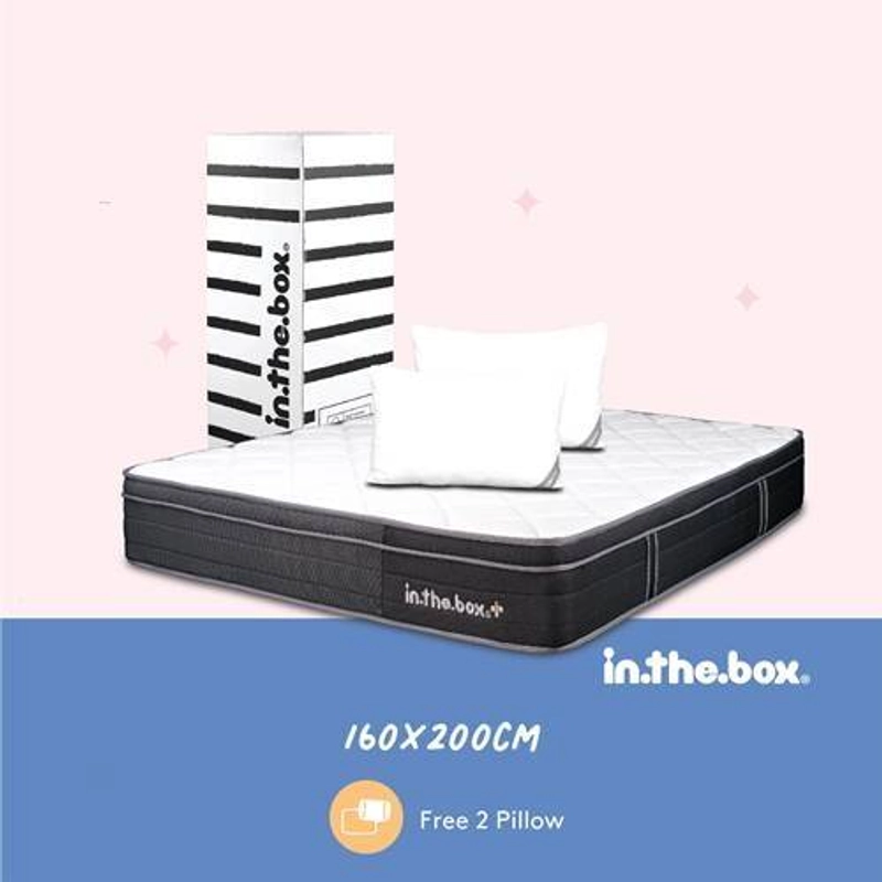 Product image Inthebox - Kasur Springbed Plus Free Bantal F388TP-PS2B-160NTR 90 x 200 cm Kasur Springbed