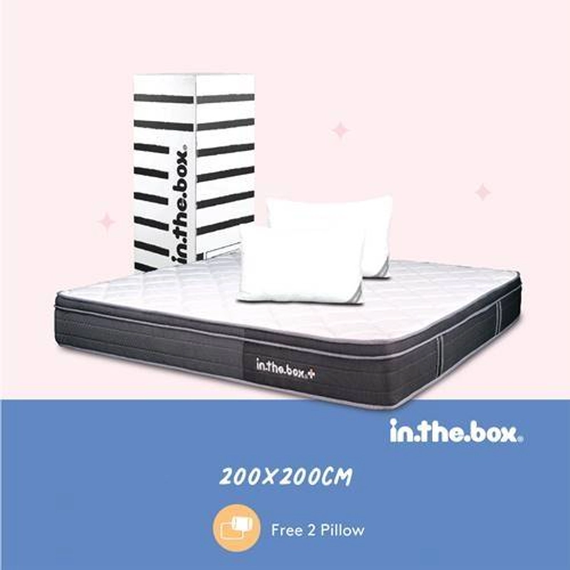 Product image Inthebox - Kasur Springbed Plus Free Bantal F388TP-PS2B-160NTR 90 x 200 cm Kasur Springbed