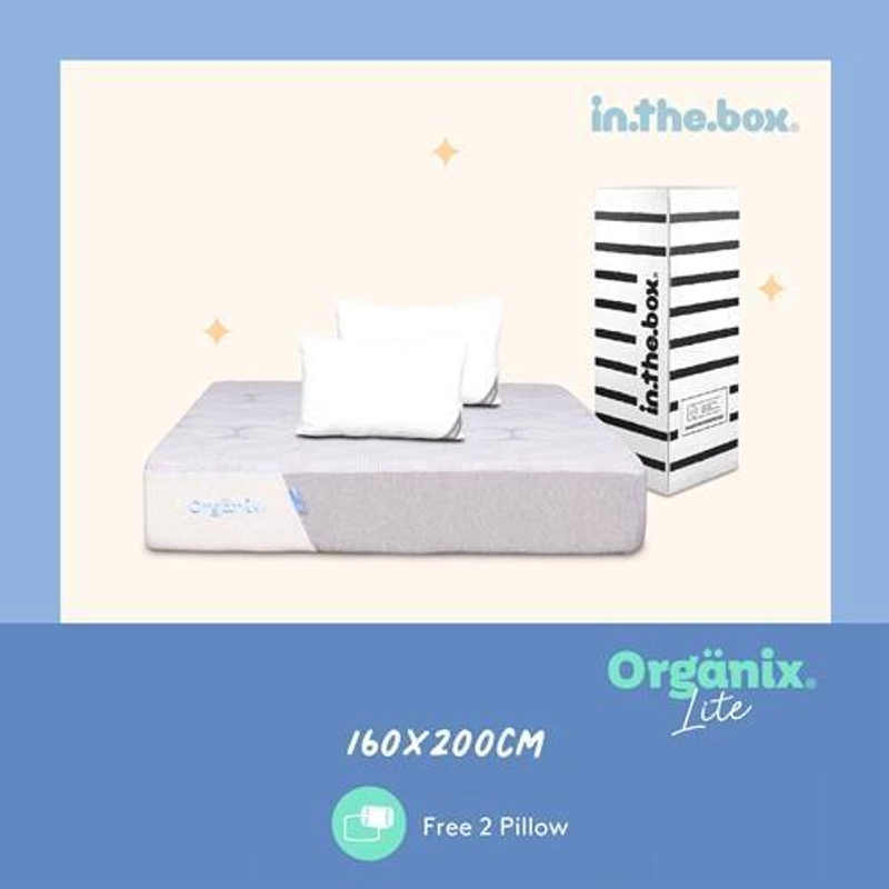 Product image Inthebox - Kasur Latex Organix Lite Free Bantal & Mattress Protector F388OL-2P1P-160NTR 90 x 200 cm Kasur Latex