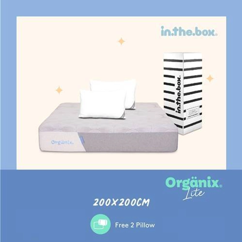 Product image Inthebox - Kasur Latex Organix Lite Free Bantal & Mattress Protector F388OL-2P1P-160NTR 90 x 200 cm Kasur Latex