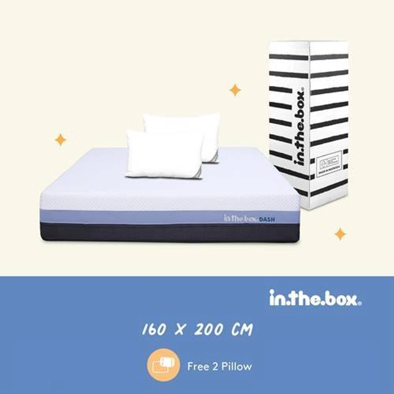 Product image IntheBox - Kasur Spring Bed Orthopedic Dash Free Bantal F388DS-BP2P-160NTR 100 x 200 cm Kasur Spring