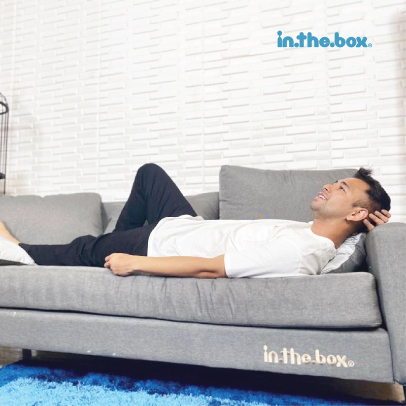 Product image Inthebox - Sofa 3 Seater F388SI-3SP3-03MNTR 202 x 86 x 91 cm Light Grey