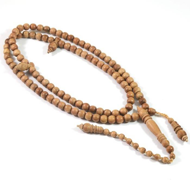 Product image Indahcraft - Tasbih Kayu Tesek Merapi Asli Natural Alami 08 Mm 8 Mm Cokelat Bulat