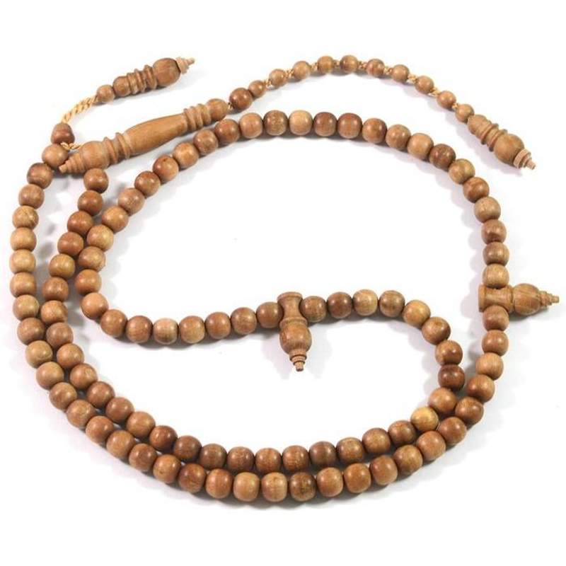 Product image Indahcraft - Tasbih Kayu Tesek Merapi Asli Natural Alami 08 Mm 8 Mm Cokelat Bulat