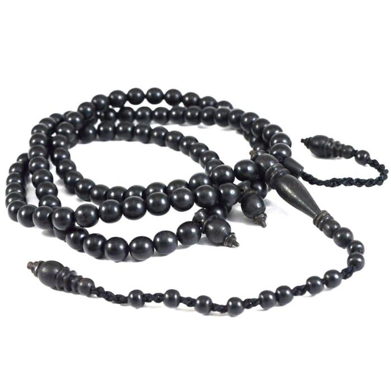 Product image Indahcraft - Tasbih Kayu Eboni Kayu Hitam Kalimantan Natural Alami 8mm Hitam Bulat