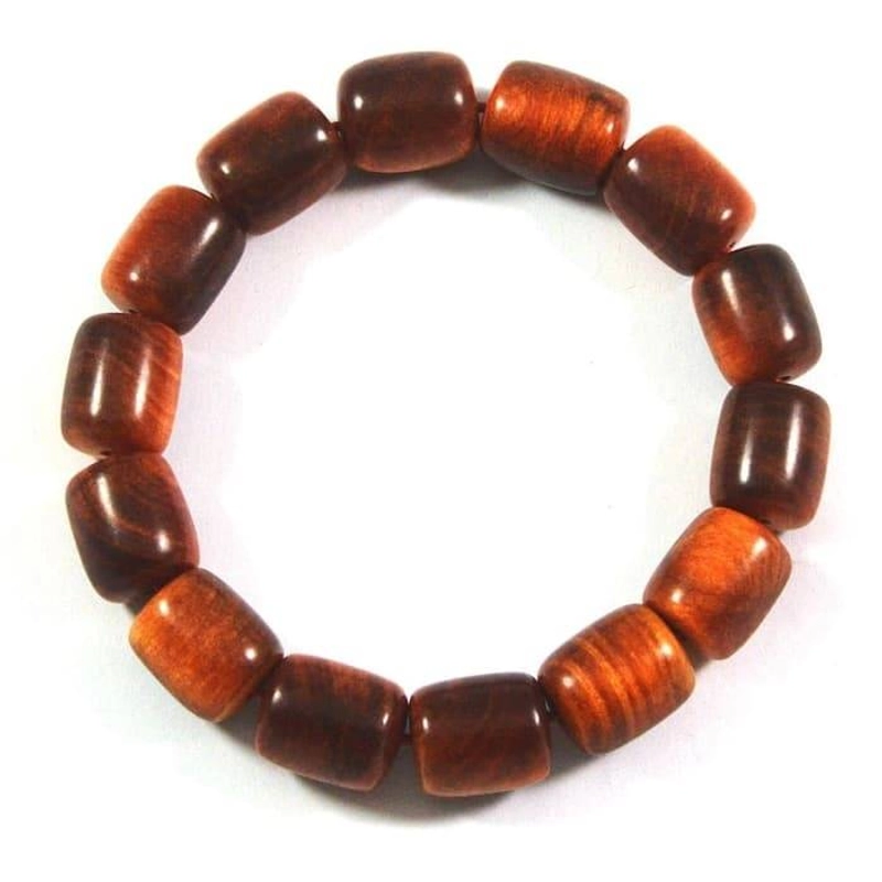 Product image Indahcraft - Gelang Kayu Agatis Model Barel 16mm 19 cm Orange