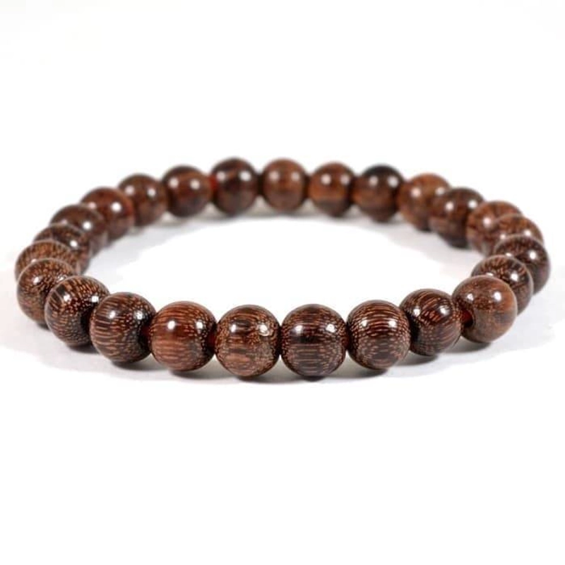 Product image Indahcraft - Gelang Galih Kayu Asem Asli Natural Alami 8 Mm 18 Cm Cokelat Tua Bulat