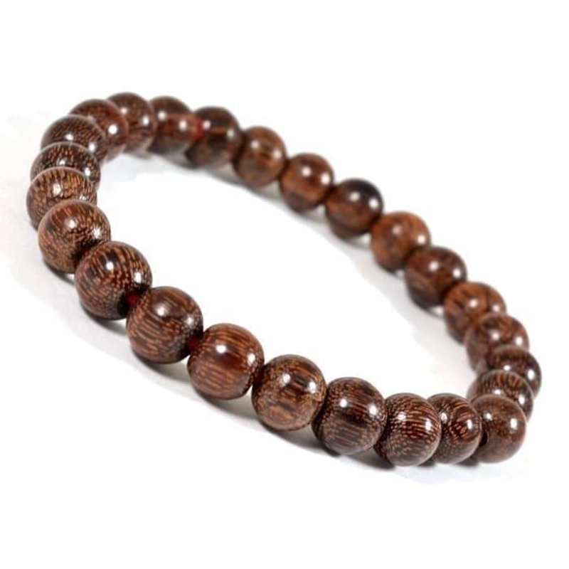 Product image Indahcraft - Gelang Galih Kayu Asem Asli Natural Alami 8 Mm 18 Cm Cokelat Tua Bulat