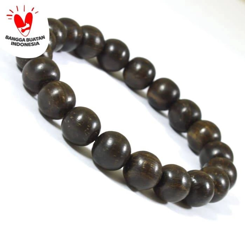 Product image Indahcraft - Gelang Kayu KalimosodAsli Natural Alami 19 Cm Hitam