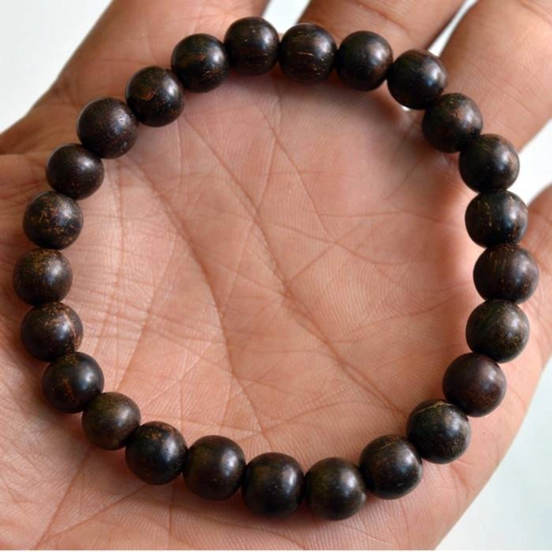Product image Indahcraft - Gelang Kayu Gaharu Buaya Kalimantan Tenggelam 08 mm Hitam