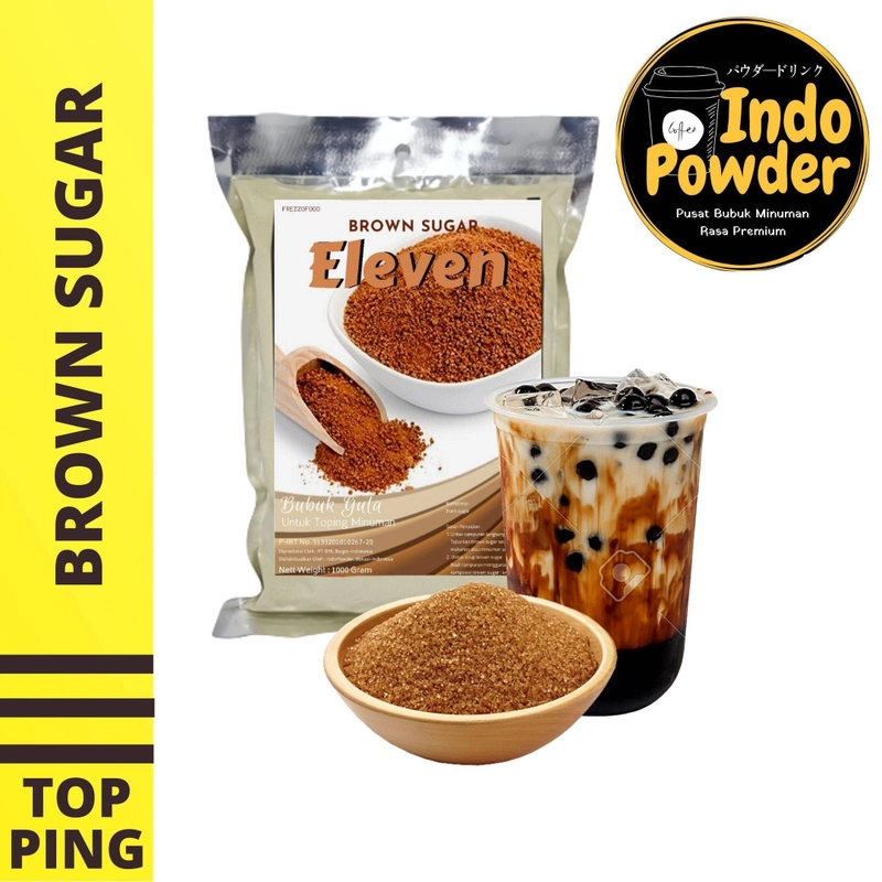 Product image Indopowder - Eleven Topping Brown Sugar Bubuk 1kg