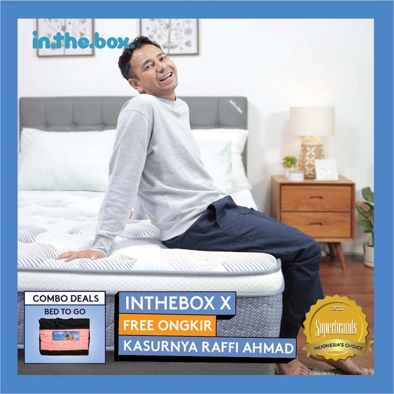 Inthebox - Kasur Spring Bed Inthebox X Free Bed To Go 100 x 200 x 27 Cm Putih