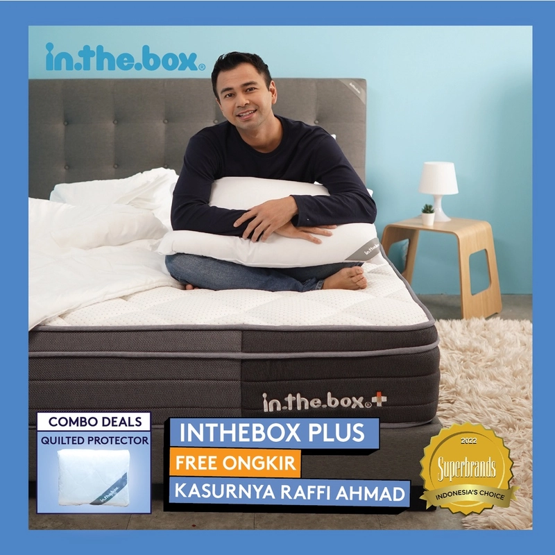 Product image Inthebox - Bundle Kasur Springbed INTHEBOX PLUS dan MP Quilted 90x200 Gratis Bantal