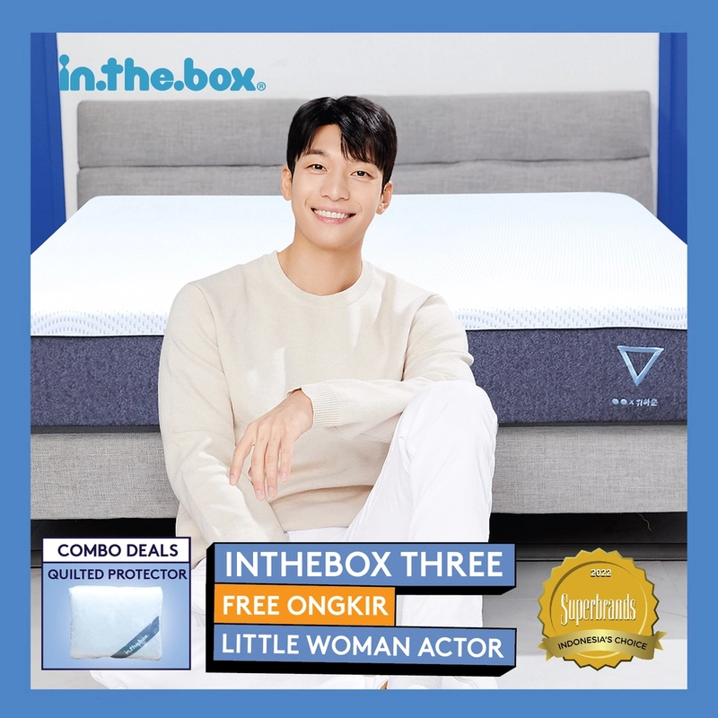Product image Inthebox - Bundle Kasur Springbed INTHEBOX Three dan MP Quilted 90x200 Gratis Bantal