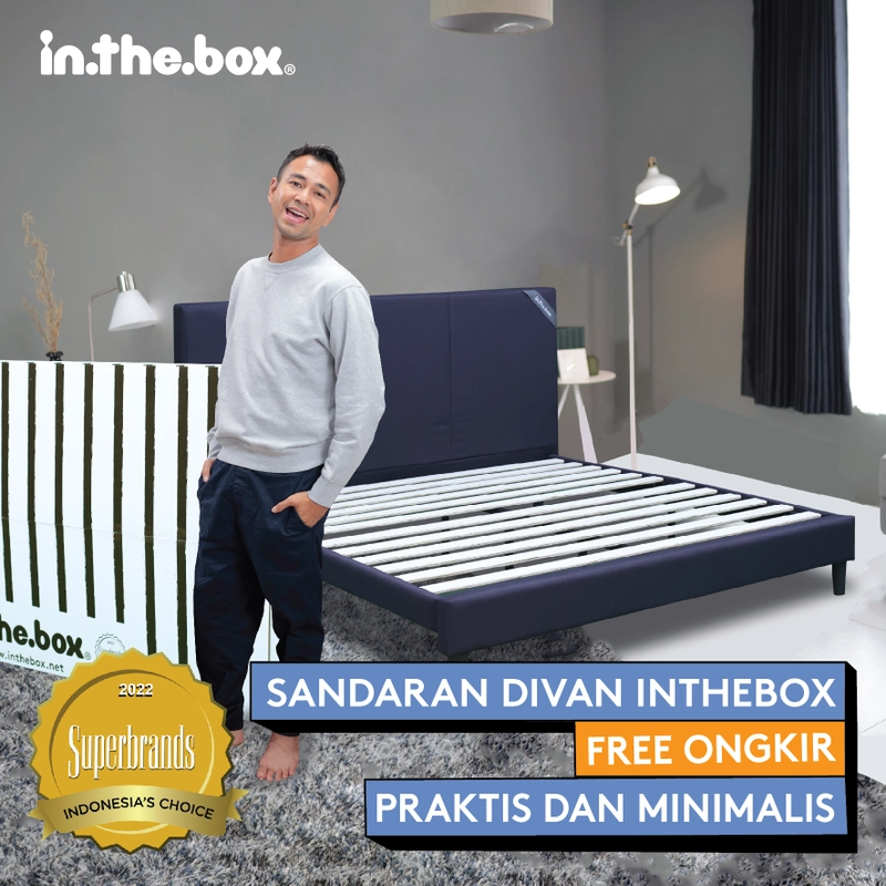 Product image Inthebox - Divan Tempat Tidur Sandaran Besi 90x200 Super Single (PO 7 Hari)